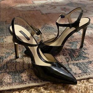 Black t-Strap Heels Shoemint, Size 8.5